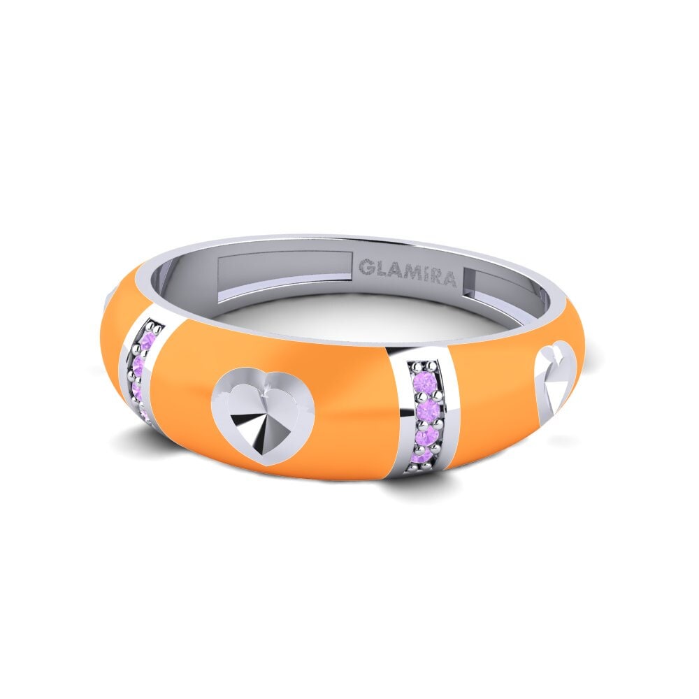 Weiß-Silber Ring Amorousness