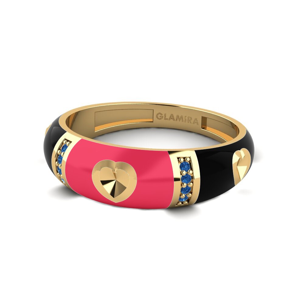 Dunkelblauer Zirkonia Ring Amorousness
