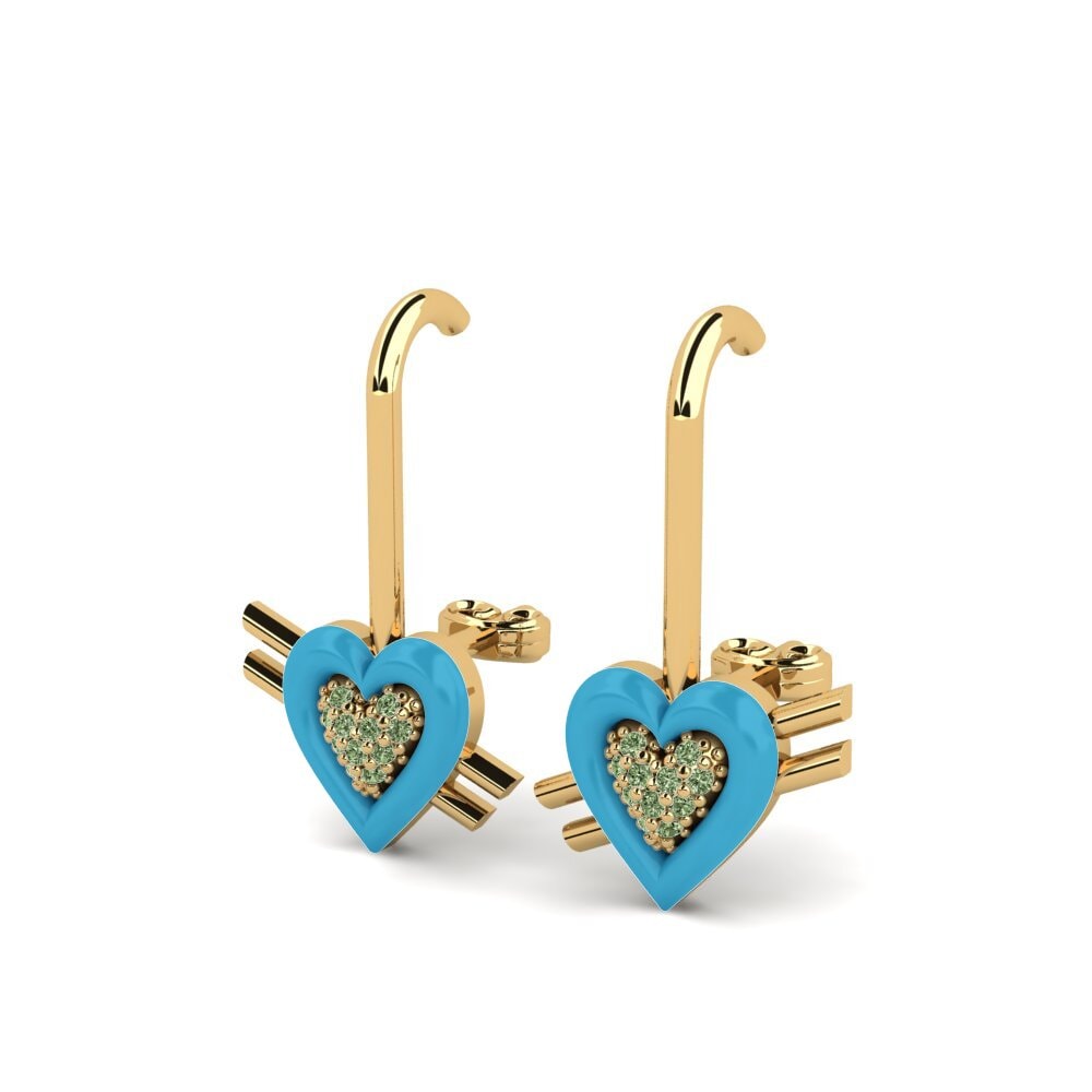 Green Diamond Women's Earring Beatuscor