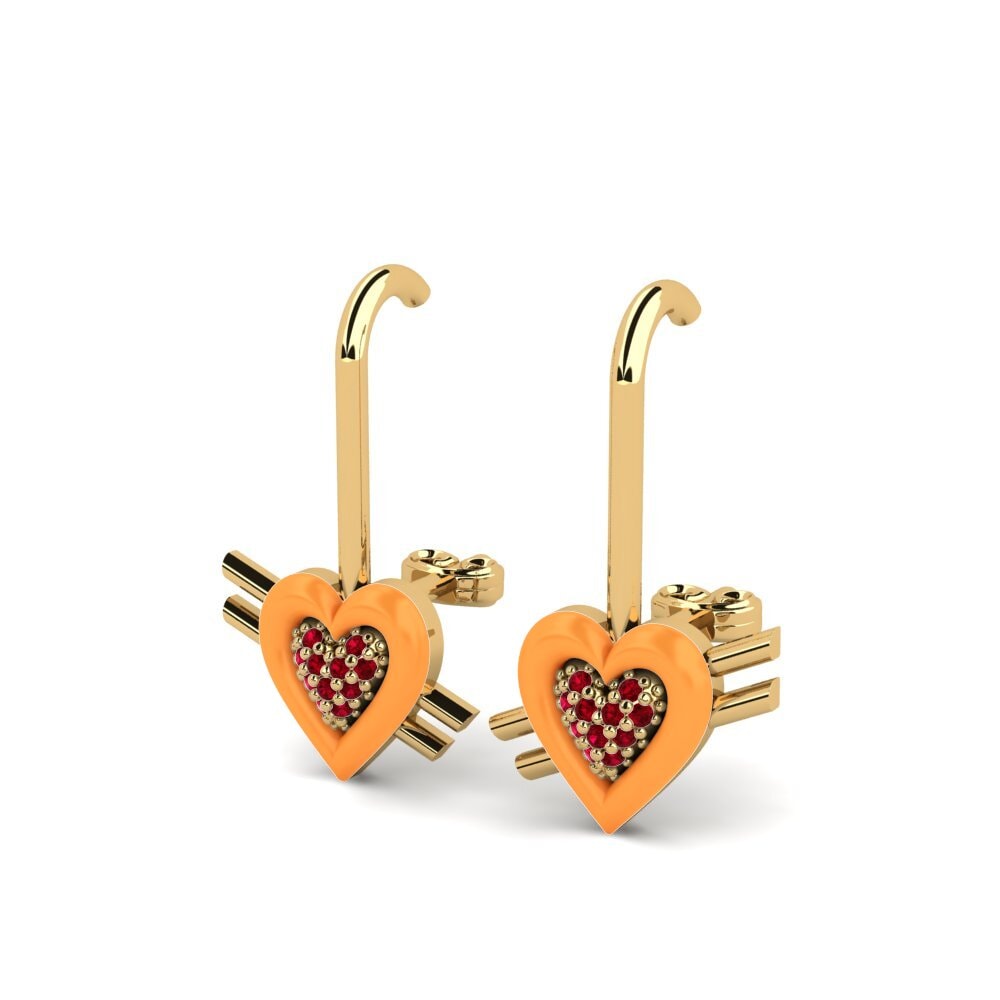 Red Zirconia Women's Earring Beatuscor