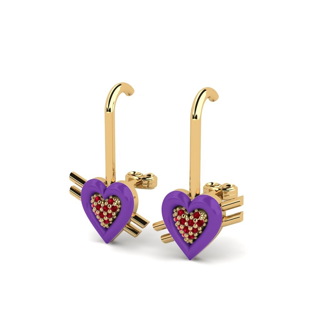 Red Zirconia Women's Earring Beatuscor