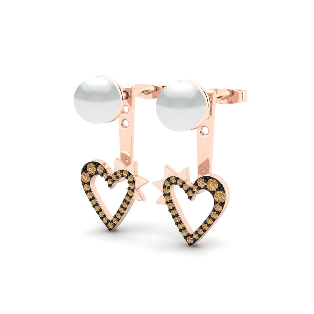 Brown Diamond Women's Earring Blackheart