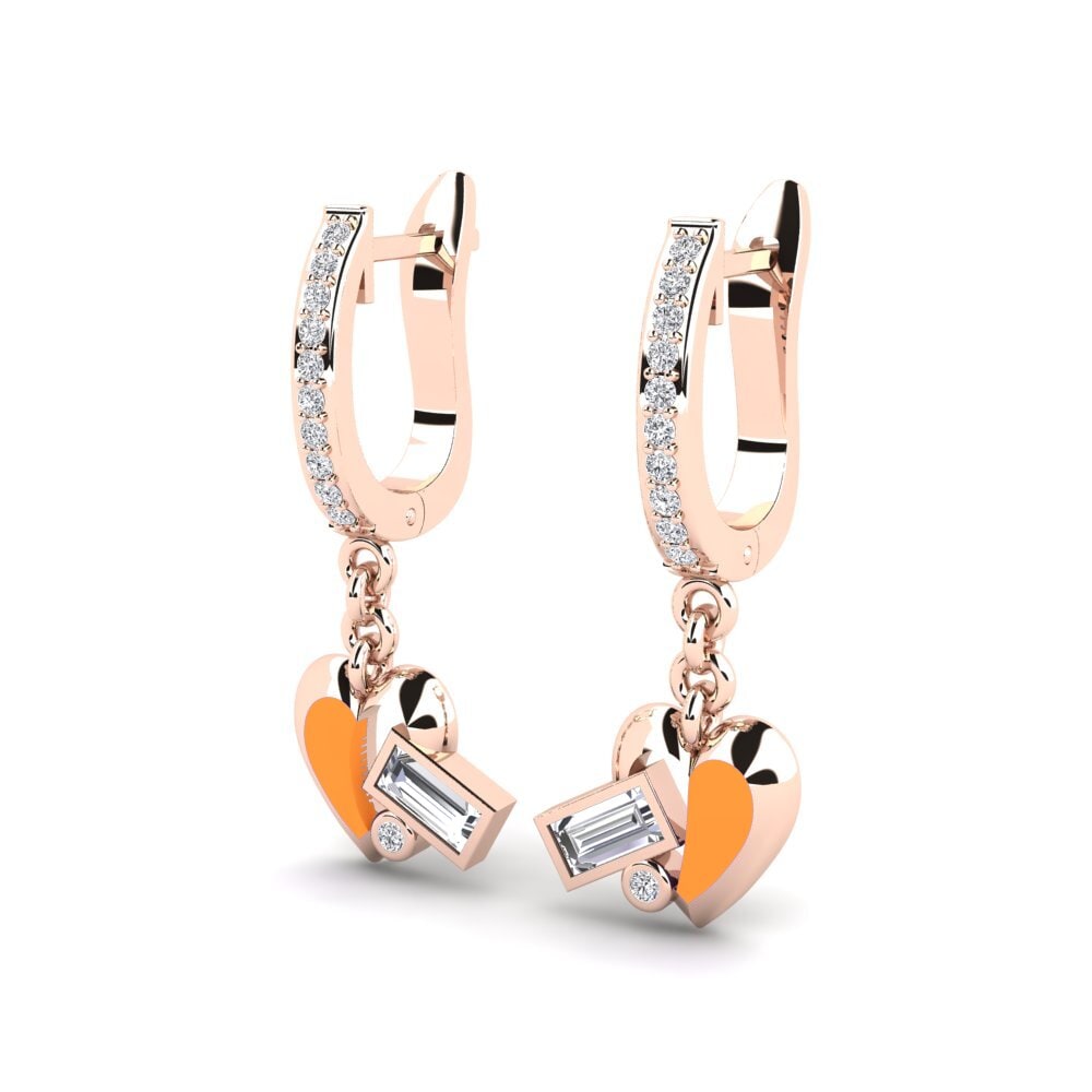Diamante cultivado en laboratorio Pendiente de mujer Bravery