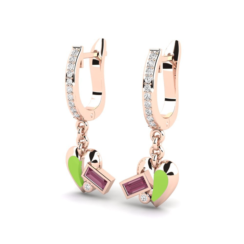 Rhodolite Garnet Women's Earring Bravery