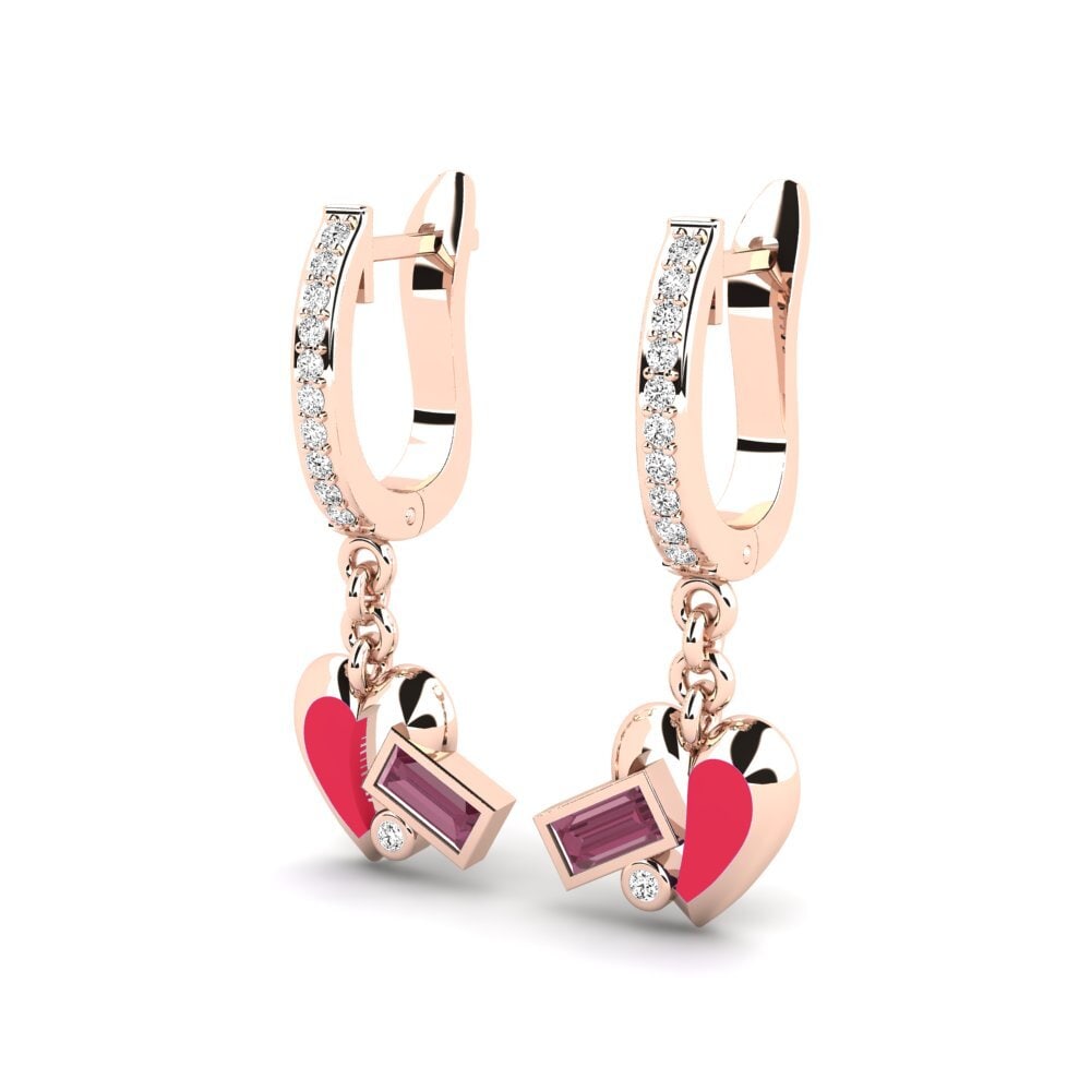 Rhodolite Garnet Women's Earring Bravery