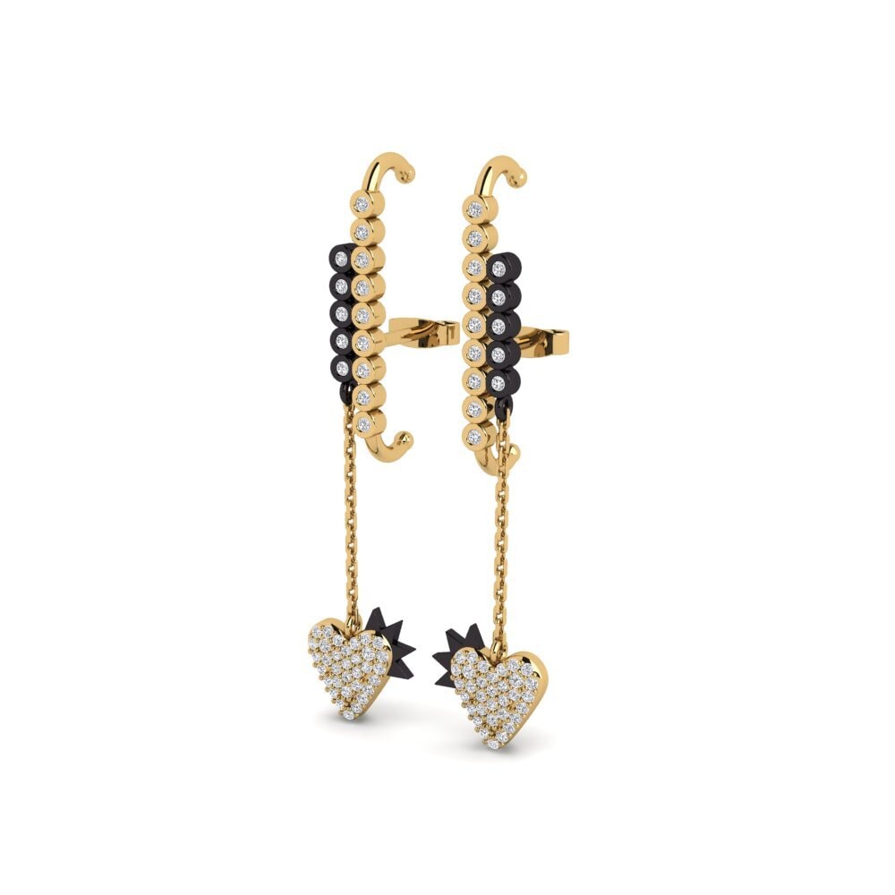 14k Oro Amarillo Pendiente de mujer Calledlove