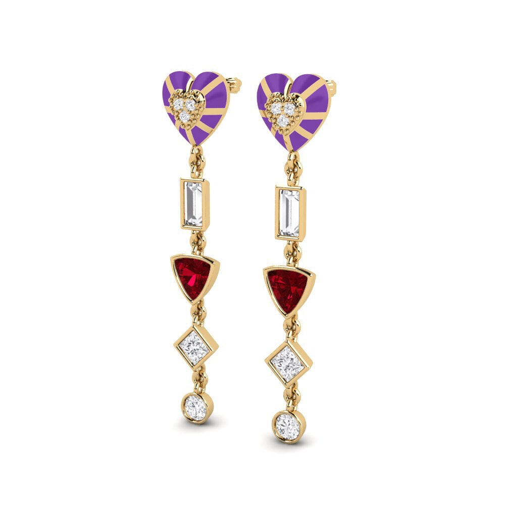 Red Zirconia Women's Earring Chiari A