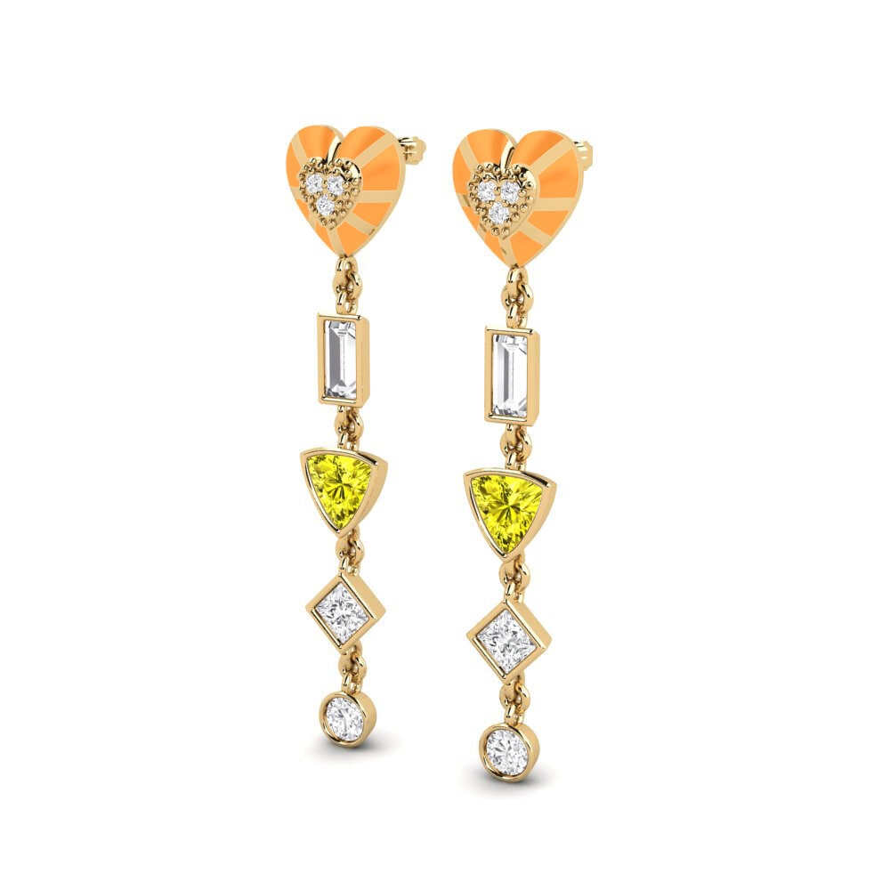 Diamante Amarillo Pendiente de mujer Chiari A