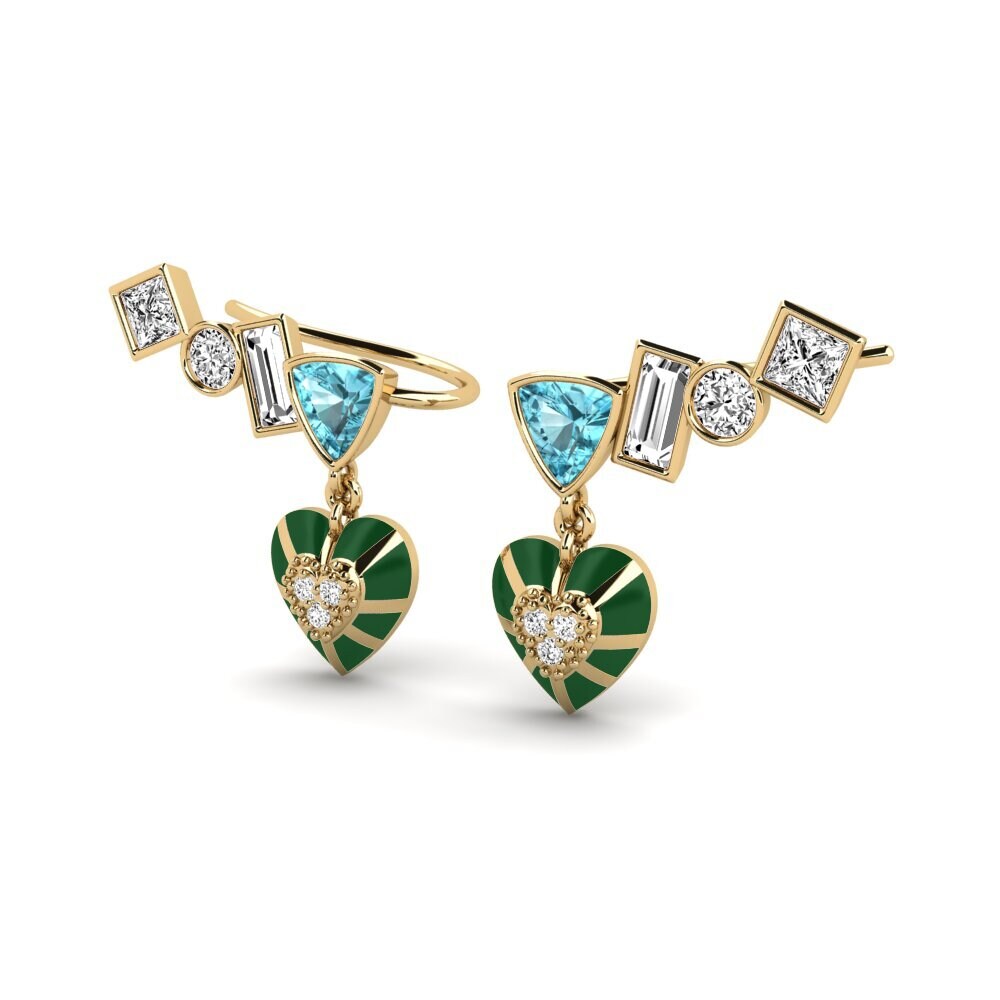 Circón Azul Pendiente de mujer Chiari B