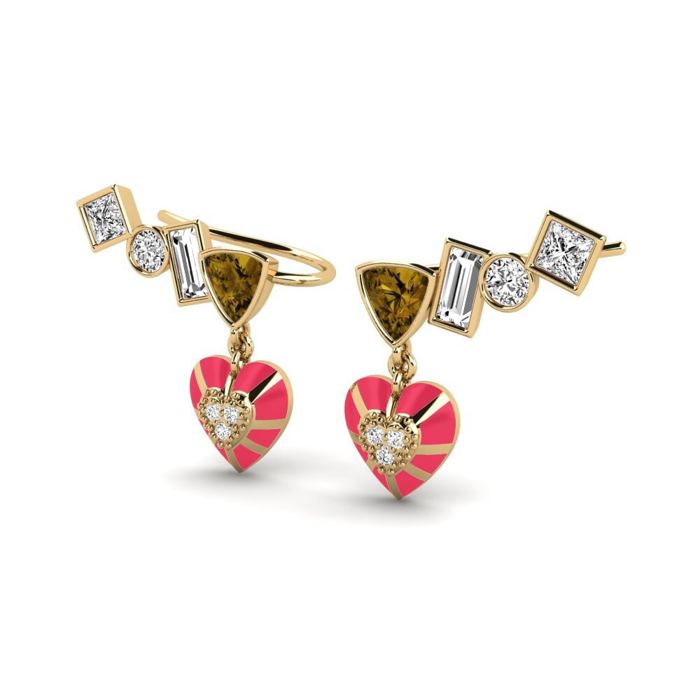 Đá Zircon Nâu Bông tai nữ Chiari B