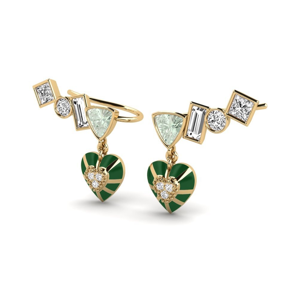 Amatista verde Pendiente de mujer Chiari B