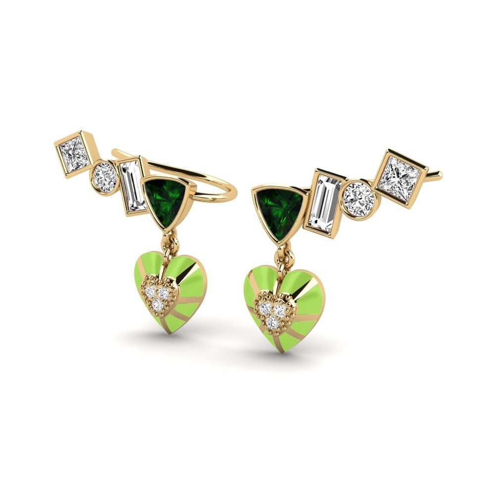 Turmalina verde Pendiente de mujer Chiari B