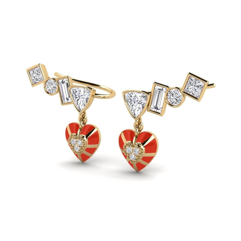 Labor-gezüchteter Diamant Damen ohrring Chiari B