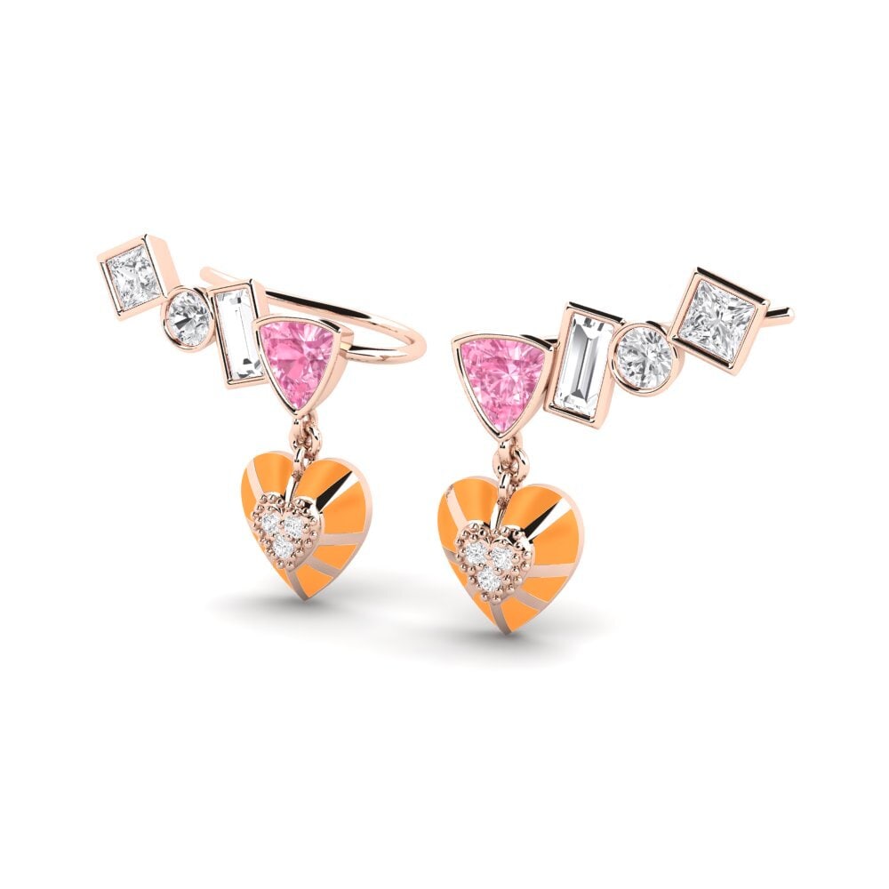 18k Oro Rosa Pendiente de mujer Chiari B
