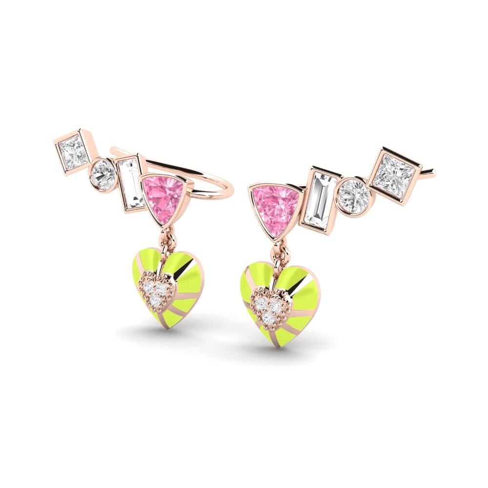 18k Oro Rosa Pendiente de mujer Chiari B