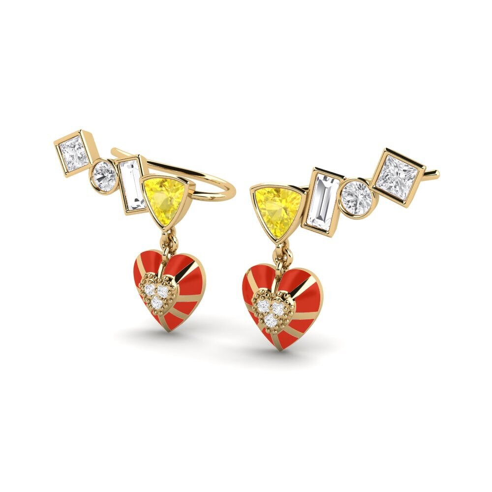 Gelber Saphir Damen ohrring Chiari B