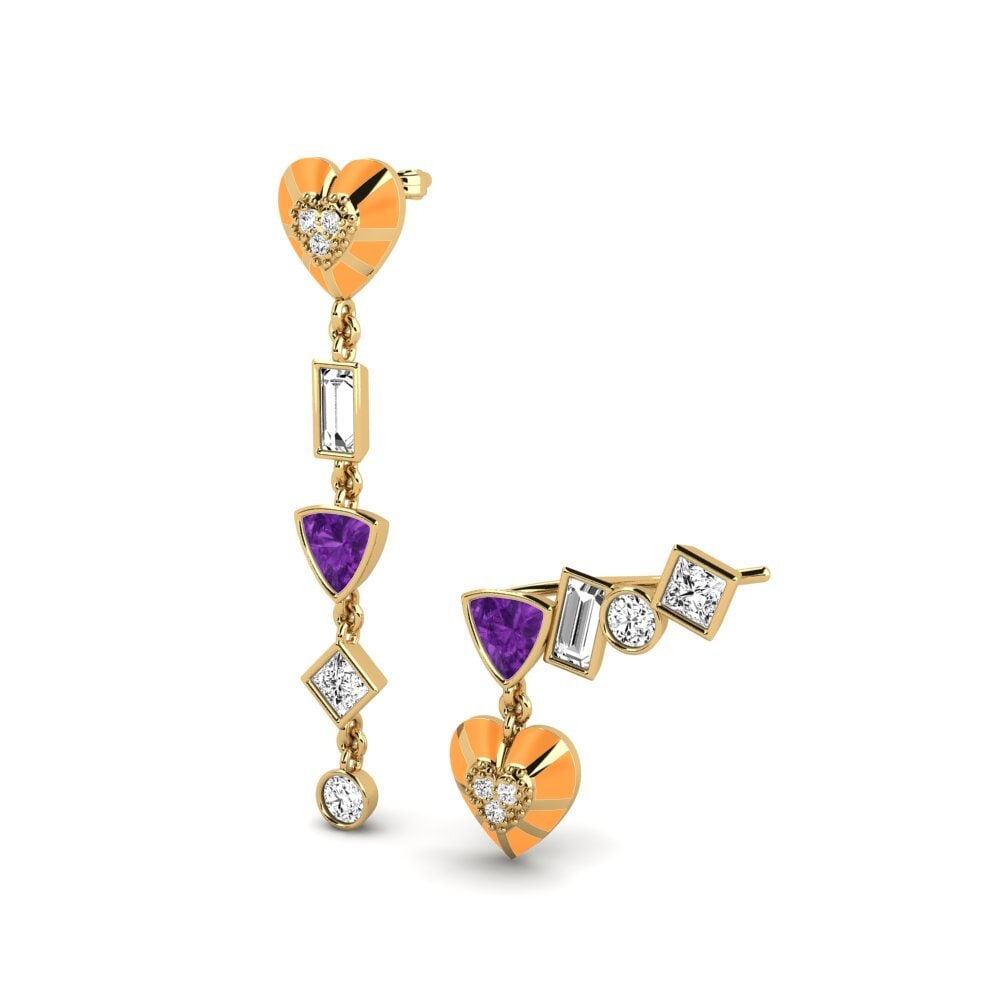 Amatista Pendiente de mujer Chiari Set