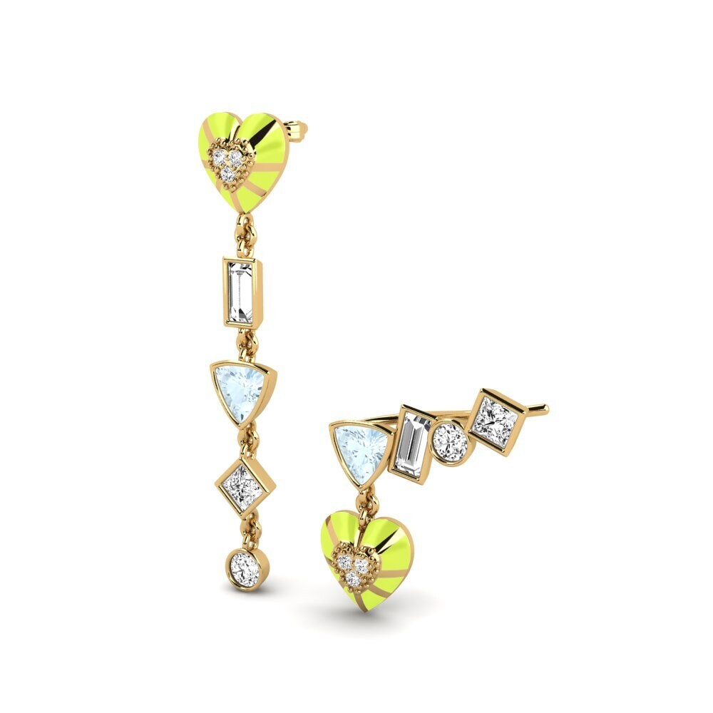 Aguamarina Pendiente de mujer Chiari Set