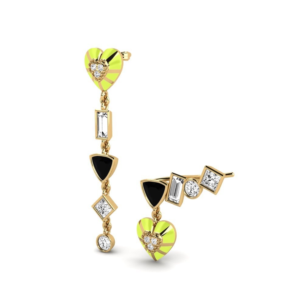 Ónix Negro Pendiente de mujer Chiari Set