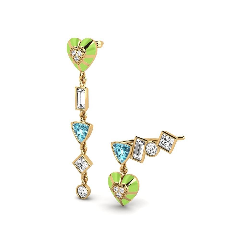 Circón Azul Pendiente de mujer Chiari Set
