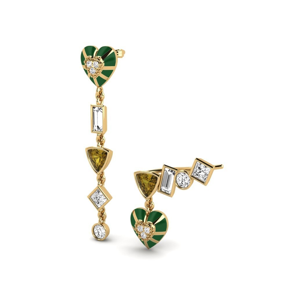 Circón Marrón Pendiente de mujer Chiari Set