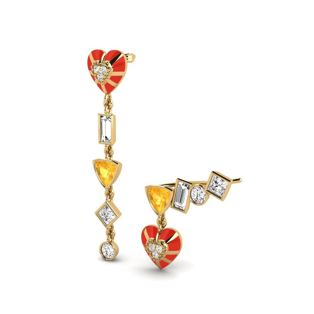 Citrino Orecchino da donna Chiari Set