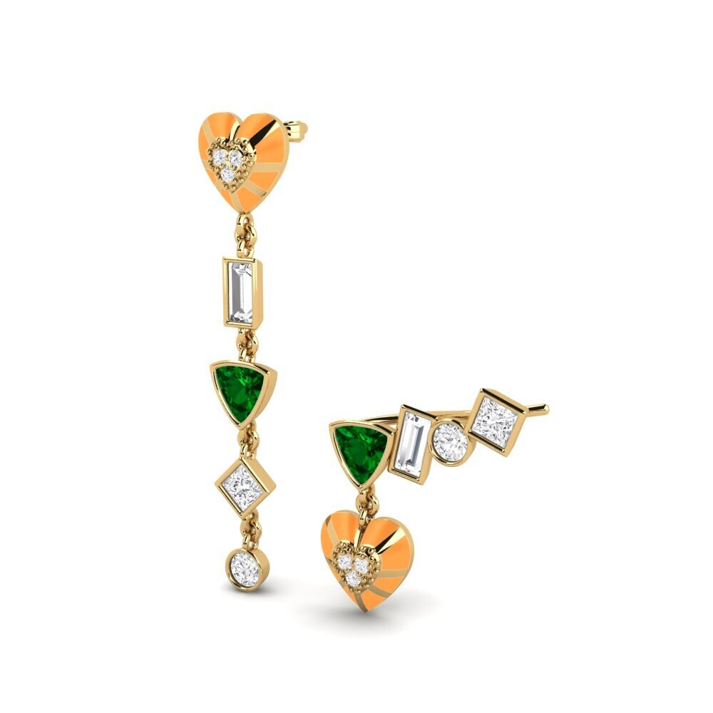 Green Zirconia Women's Earring Chiari Set