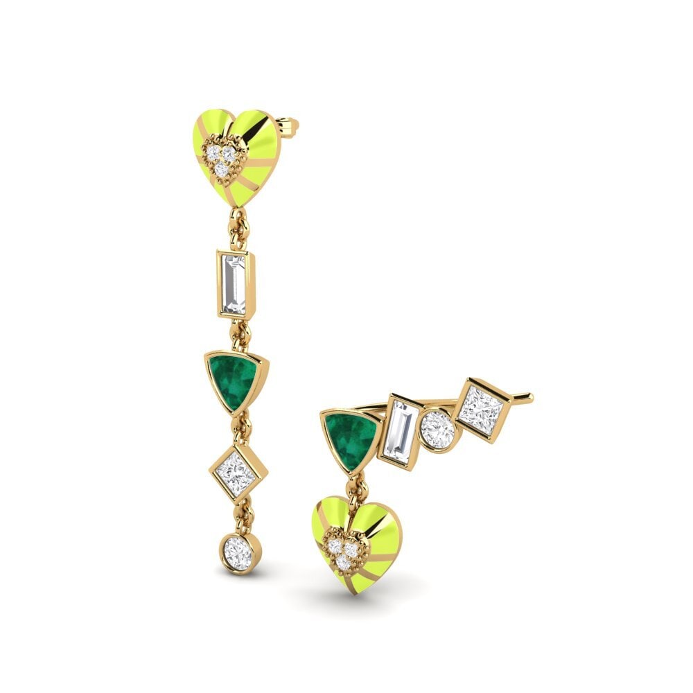 Smaragd Damen ohrring Chiari Set