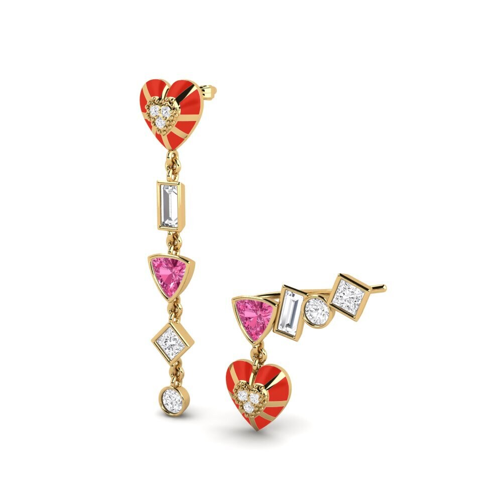 Pink Tourmaline Women's Earring Chiari Set