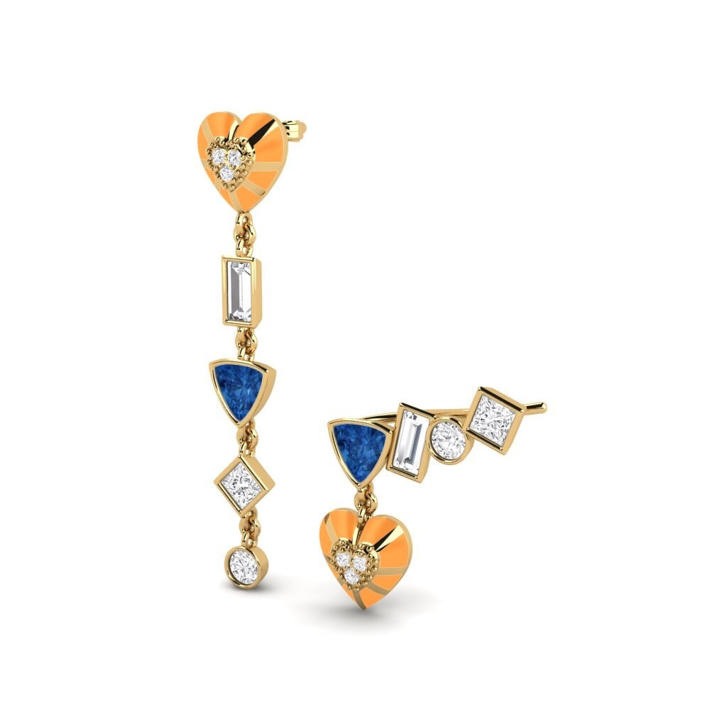Dark Blue Zirconia Women's Earring Chiari Set