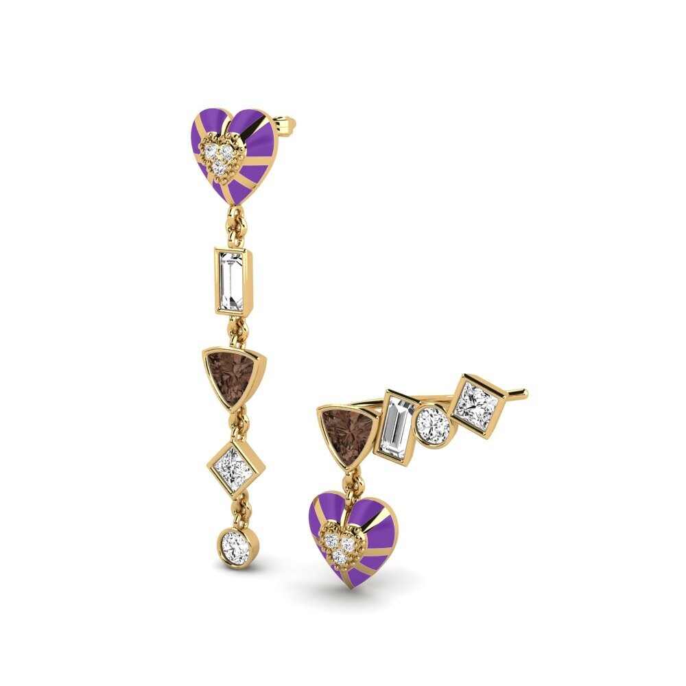 Smoky Quartz Women's Earring Chiari Set