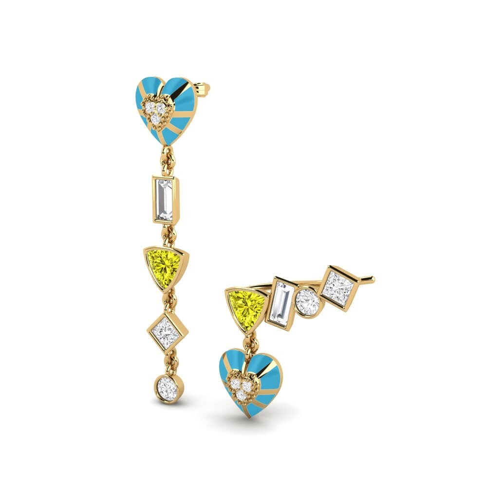 Yellow Diamond Women's Earring Chiari Set