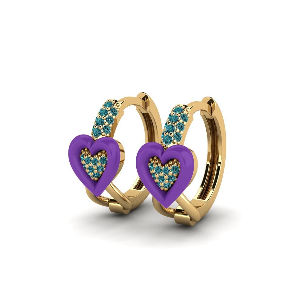 Diamante Azul Pendiente de mujer Contento