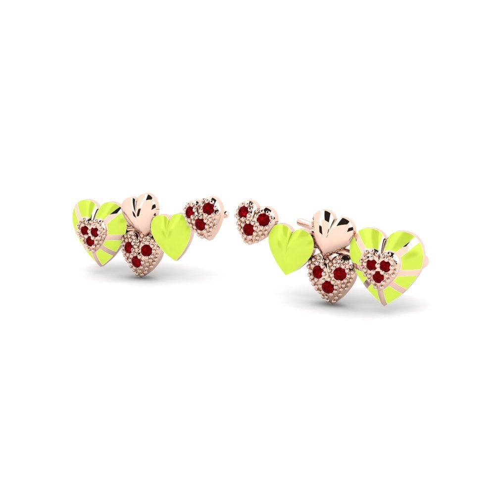 Red Zirconia Women's Earring Cottoncandy