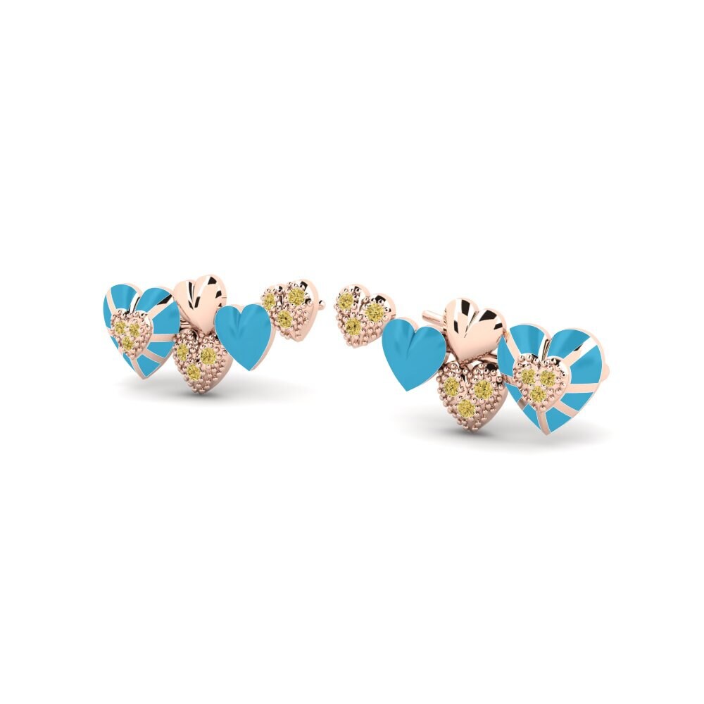 Yellow Diamond Women's Earring Cottoncandy