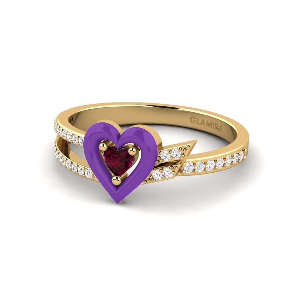 Granate Rhodolite Anillo Cuoresotille