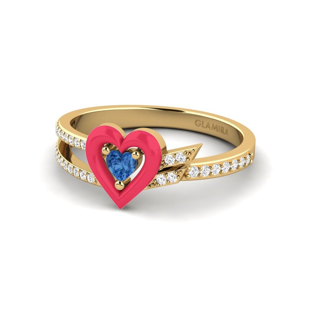 Dunkelblauer Zirkonia Ring Cuoresotille