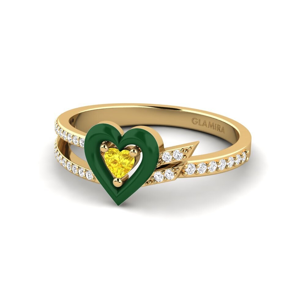 Gelber Saphir Ring Cuoresotille