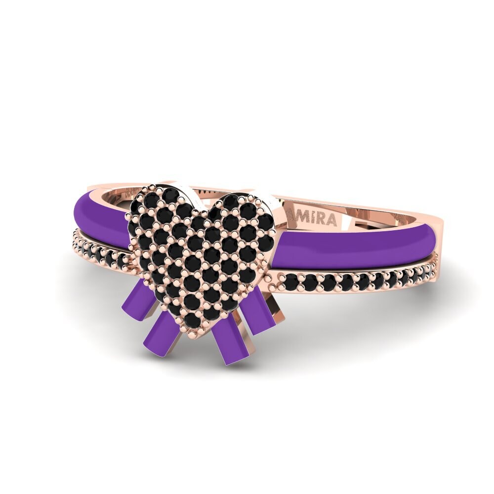 Zafiro negro Anillo Daslicht
