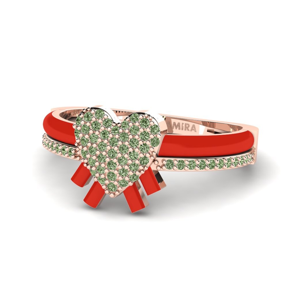 Grüner Diamant Ring Daslicht