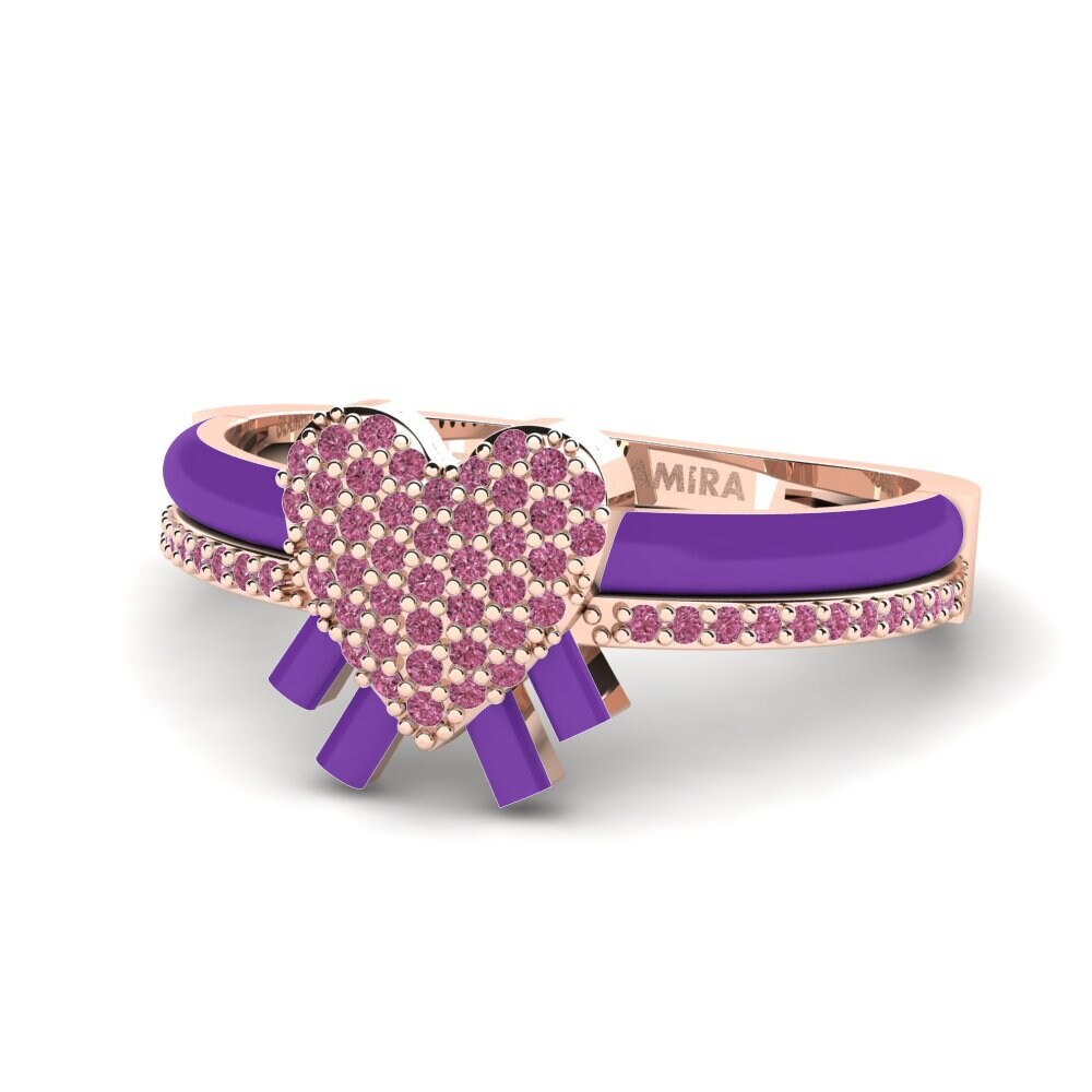 Granate Rhodolite Anillo Daslicht