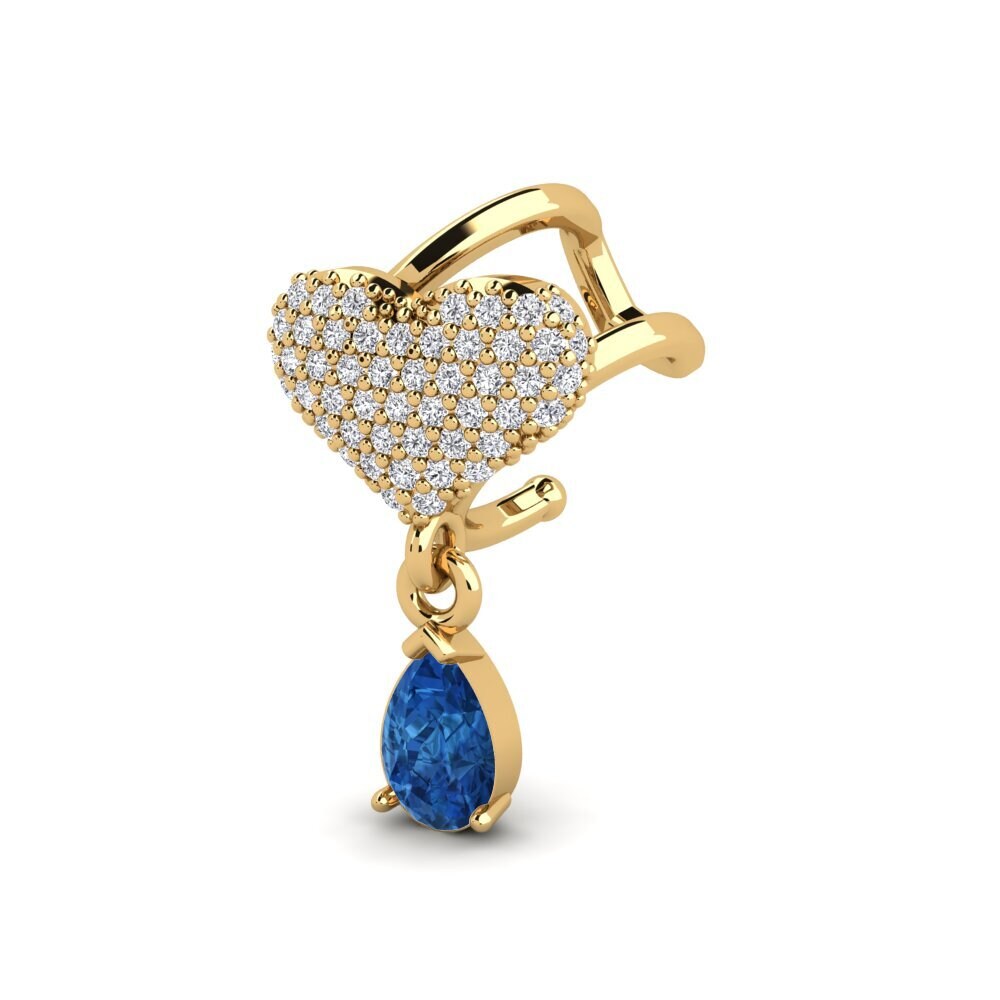 Đá Zirconia Xanh Lam Bông tai nữ Desejo