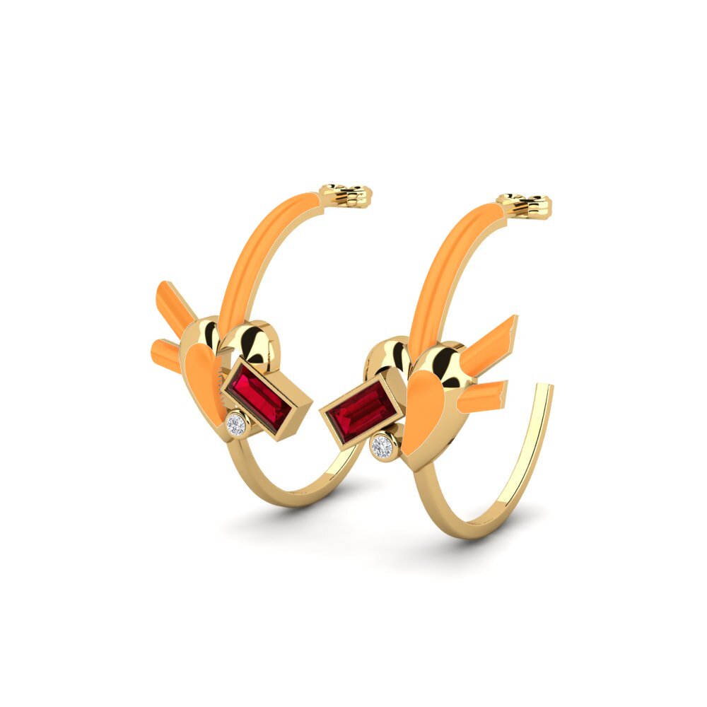 Red Zirconia Women's Earring Desiderion