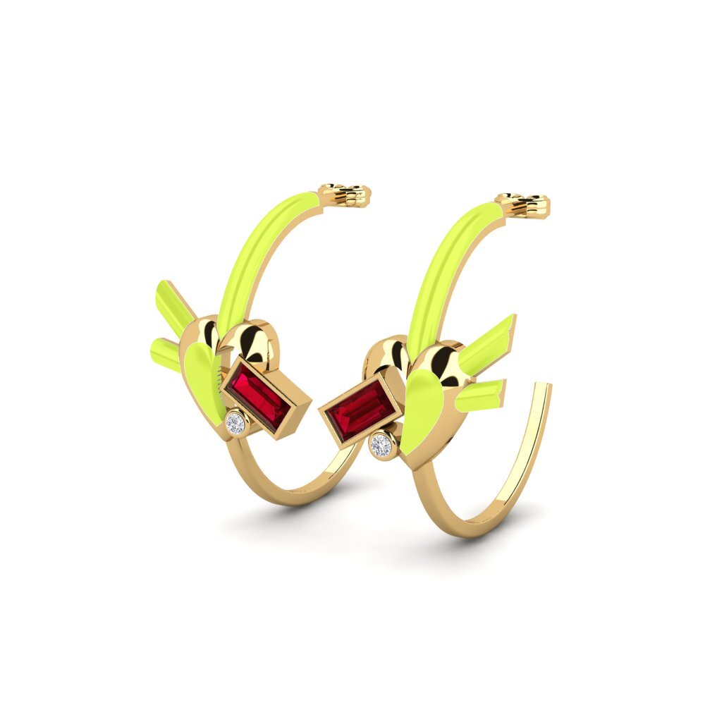 Red Zirconia Women's Earring Desiderion