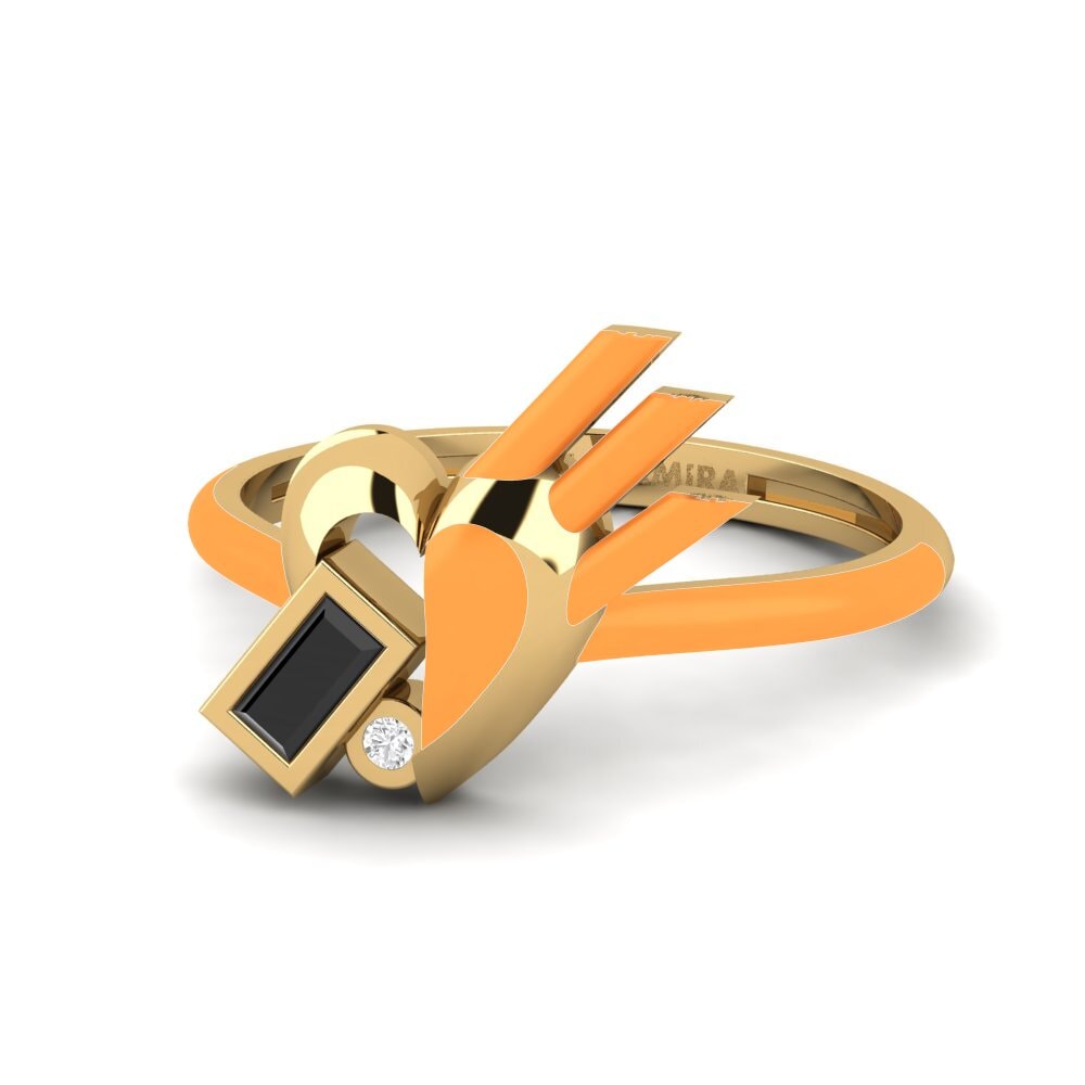 Schwarzer Saphir Ring Enjoylife