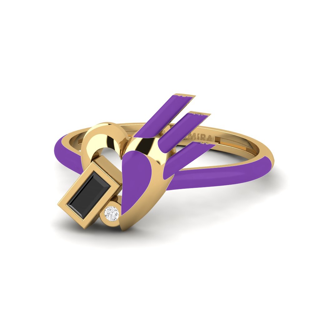Zafiro negro Anillo Enjoylife