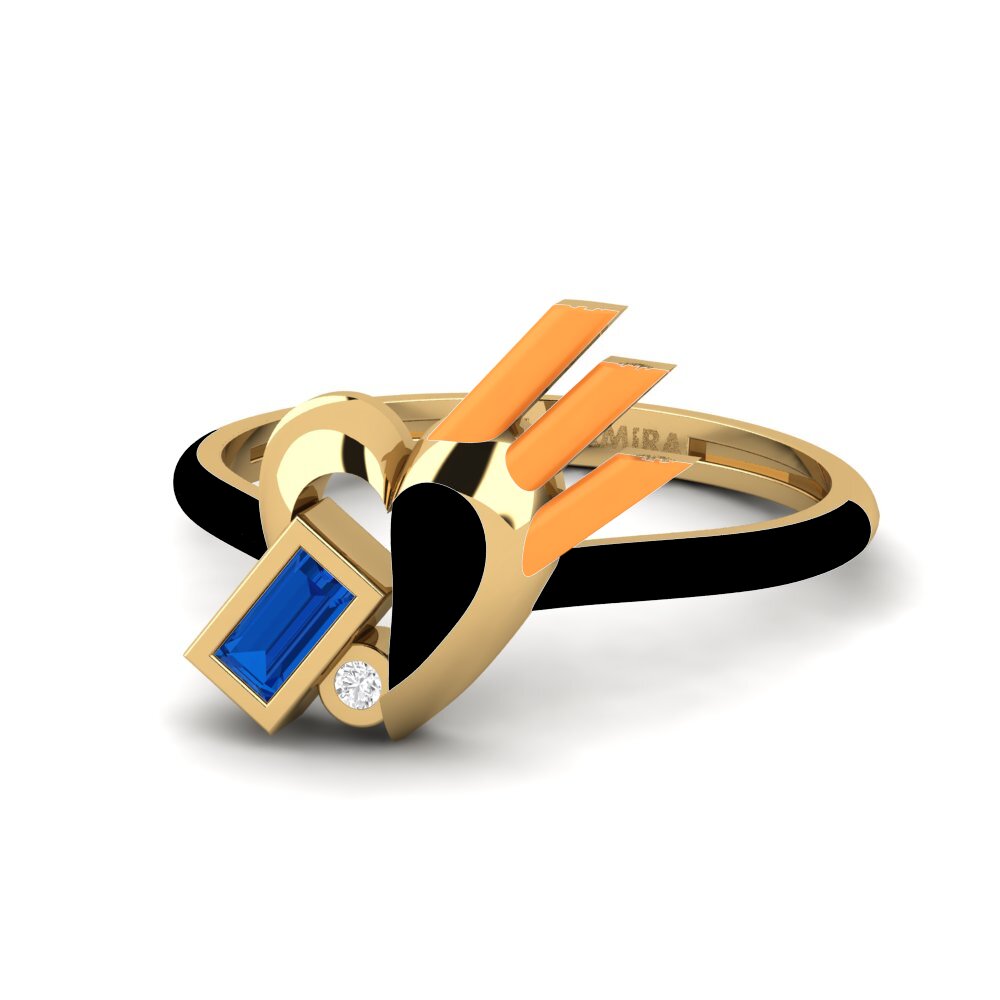 Dunkelblauer Zirkonia Ring Enjoylife