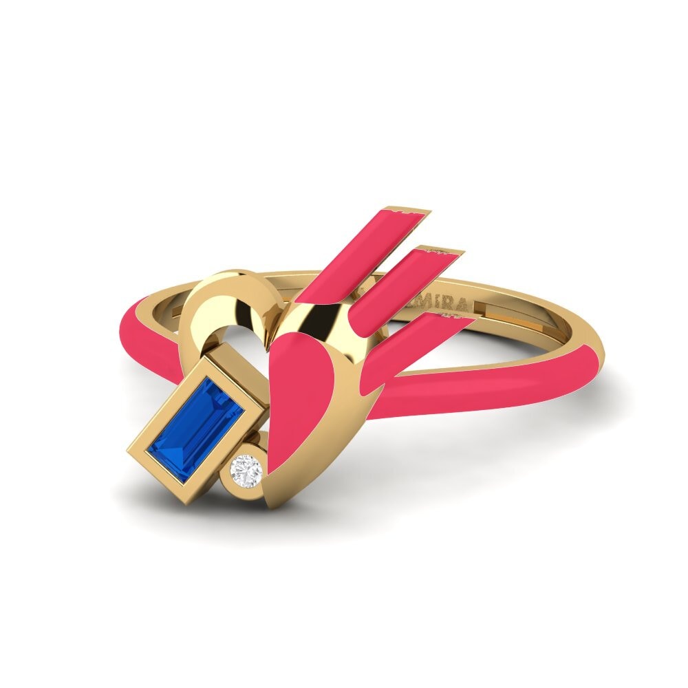 Dunkelblauer Zirkonia Ring Enjoylife