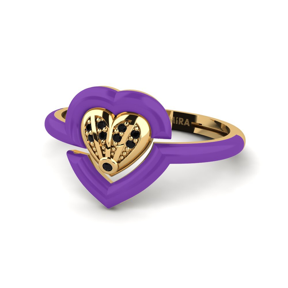 Diamante Negro Anillo Enthusiasm