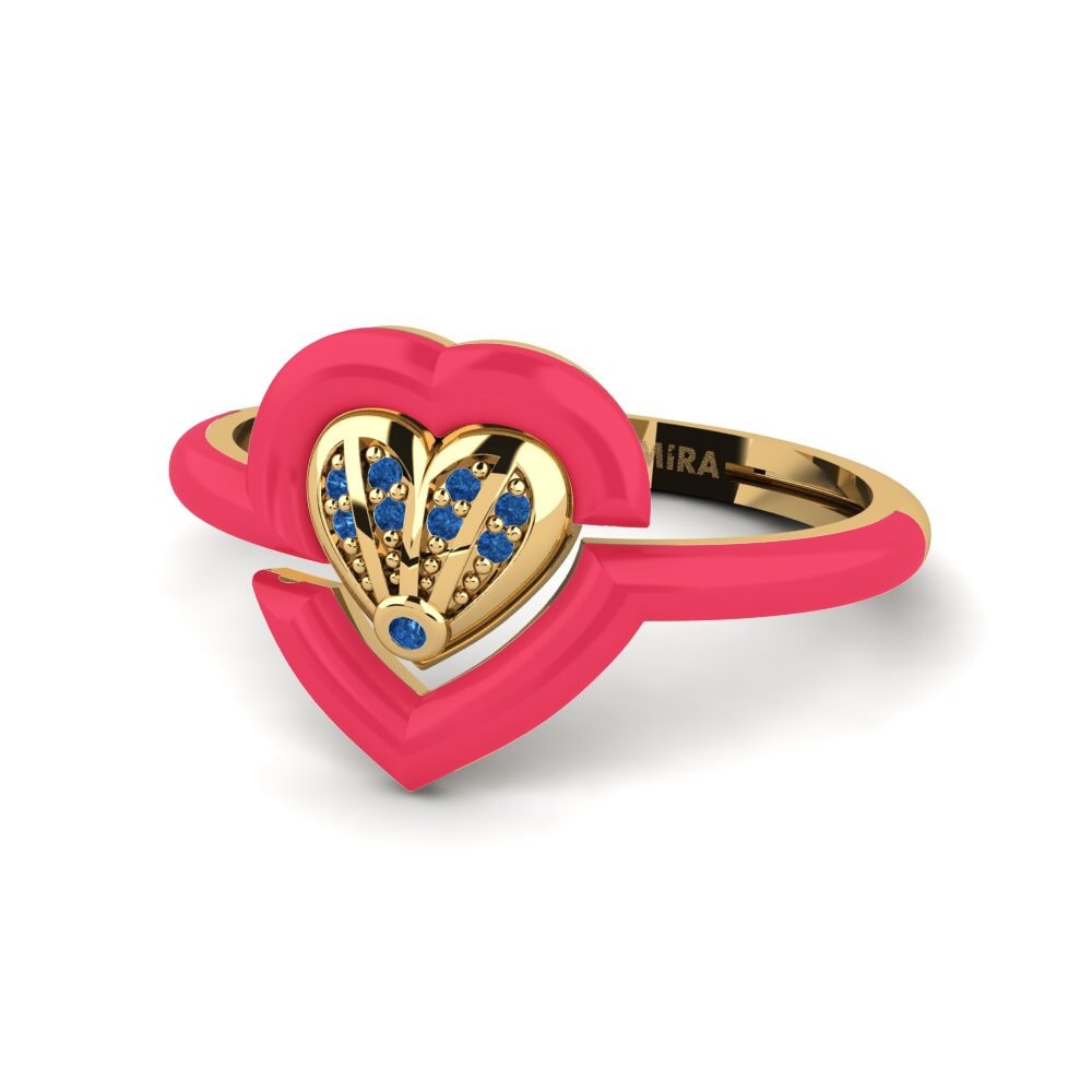 Dunkelblauer Zirkonia Ring Enthusiasm